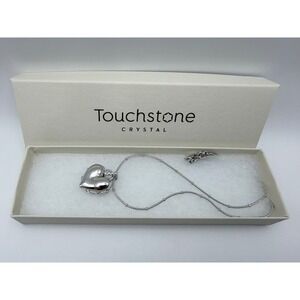 Touchstone Crystal by Swarovski Silver Full Heart Pendant